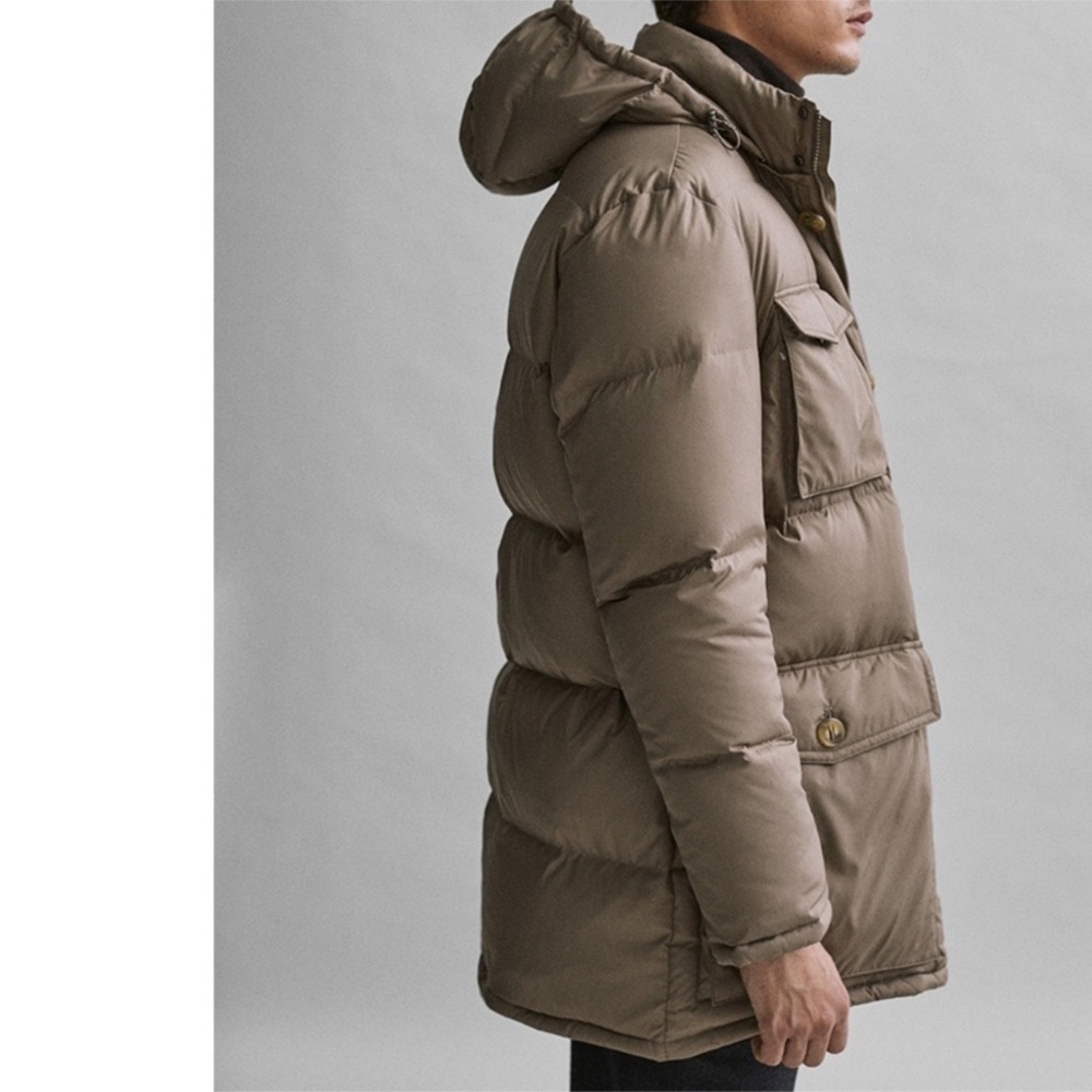 Massimo Dutti down stunning jacket , size XL , waterproof & windproof